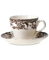 Spode Delamere Teacup & Saucer, Set of 4