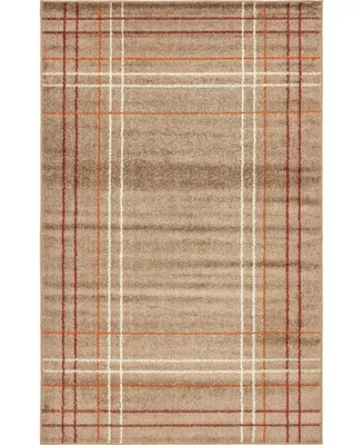 Bayshore Home Jasia Jas13 Light Brown 5' x 8' Area Rug