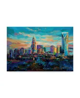 Jace D. Mctier 'The Queen City Charlotte North Carolina' Canvas Art - 32" x 22"