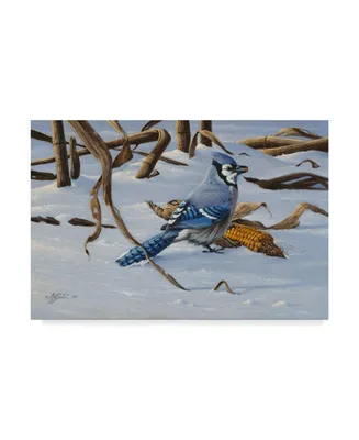 Wilhelm Goebel 'Blue Jay' Canvas Art - 12" x 19"