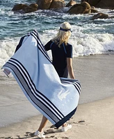 Lacoste Home Oki Striped Cotton Beach Towel