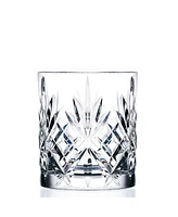 Lorren Home Trends Melodia Crystal Double Old fashioned Glasses, Set of 6