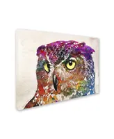 Mark Ashkenazi 'Owl Drowing' Canvas Art - 18" x 24"