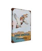 Jean Plout 'Duck Hunting Calling' Canvas Art