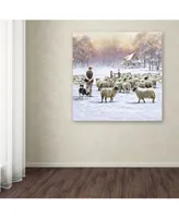 The Macneil Studio 'Sheep Shepherd' Canvas Art - 14" x 14"