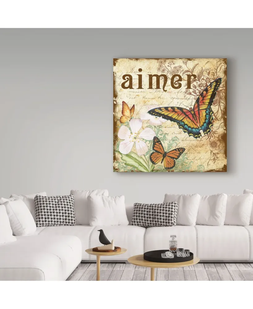 Jean Plout 'Inspirational Butterflies' Canvas Art - 14" x 14"