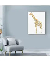 Louise Tate 'Giraffe Collage' Canvas Art - 14" x 19"