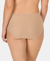 Natori Bliss Lace-Trim High Rise Cotton Brief 755058