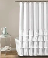 Ella Lace Ruffle 72" x Shower Curtain