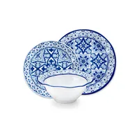 Q Squared Talavera Melamine in Azul 12pc Set