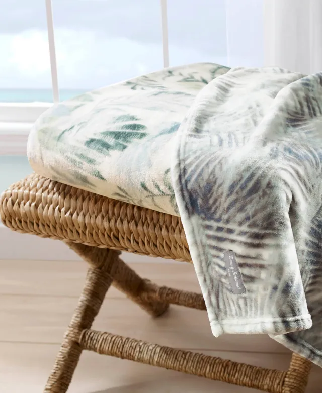 Tommy Bahama Solid Ultra-Soft Plush Fleece Blanket