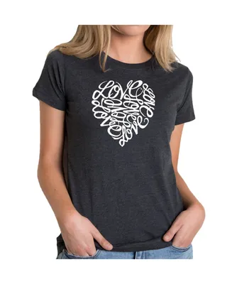 Women's Premium Word Art T-Shirt - Love