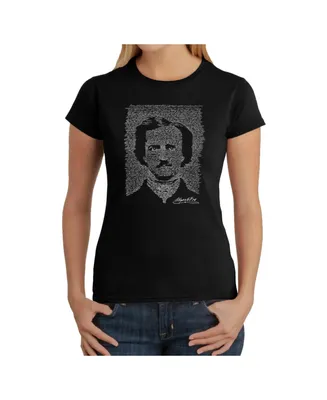 Women's Word Art T-Shirt - Edgar Allen Poe The Raven