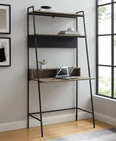 36 inch Metal and Wood Ladder Desk