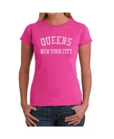 Women's Word Art T-Shirt - Popular Queens Neighborhoods