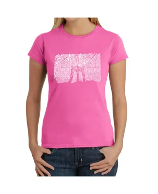 Women's Word Art T-Shirt - Brooklyn Bridge