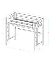 Premium Deluxe Twin Metal Loft Bed - Mint