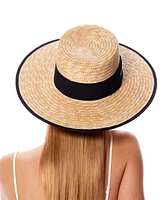 Angela & William Braid Natural Straw Women's Boater Hat