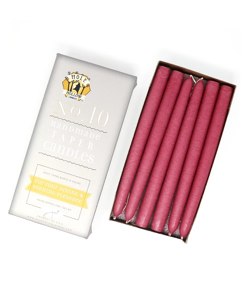 Mole Hollow Candles 10" Taper - Set of 12