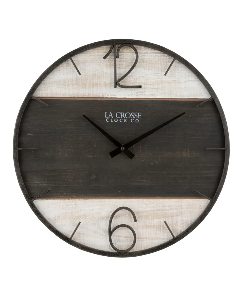 La Crosse Clock 16" Ironwood Wall Clock
