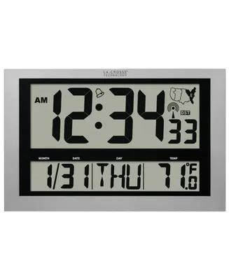 La Crosse Technology Jumbo Atomic Digital Wall Clock with Indoor Temperature