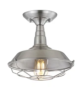 Jonathan Y Gabe 10.2" Metal Led Semi-Flush Mount