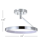 Jonathan Y Owen 17.5" Dimmable Integrated Led Metal Semi-Flush mount