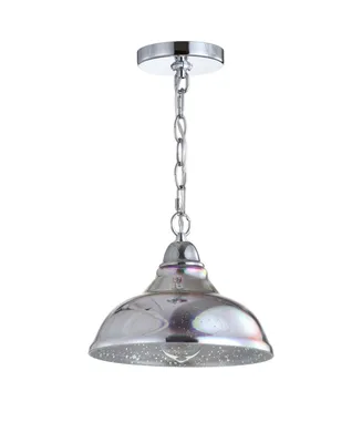 Jonathan Y Nira 9.75" Adjustable 3D Color Burst Glass/Metal Pendant