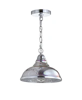 Jonathan Y Nira 9.75" Adjustable 3D Color Burst Glass/Metal Pendant