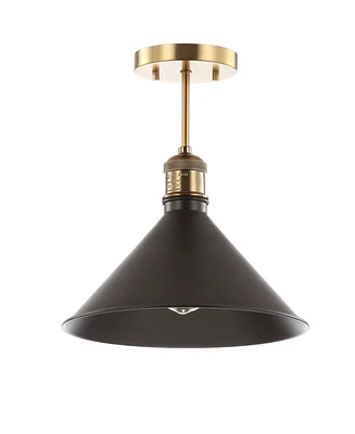 Jonathan Y Nick 11" Metal Led Semi-Flush Mount