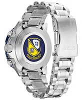 Citizen Eco-Drive Men's Analog-Digital Promaster Blue Angels Skyhawk A-t Stainless Steel Bracelet Watch 46mm