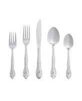 Riverridge Rose 46 Piece Monogrammed Flatware Set - X, Service for 8