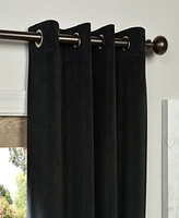 Half Price Drapes Warm Black Grommet Signature Velvet Blackout Curtain