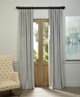 Half Price Drapes Silver Grey Signature Velvet Blackout Curtain