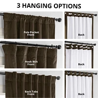 Half Price Drapes Java Signature Velvet Blackout Curtain