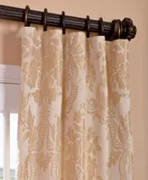 Half Price Drapes Magdelena Champagne Beige Damask Faux Silk Jacquard Room Darkening Curtain