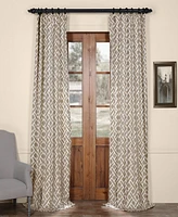 Half Price Drapes Martinique Taupe Geometric Printed Cotton Room Darkening Curtain