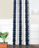 Half Price Drapes Flambe Blue Striped Room Darkening Curtain