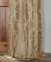 Half Price Drapes Magdelena Beige & Gold Damask Faux Silk Jacquard Room Darkening Curtain