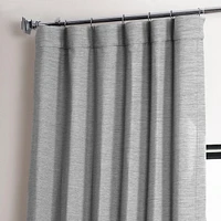 Half Price Drapes Vista Grey Textured Bellino Room Darkening Curtain