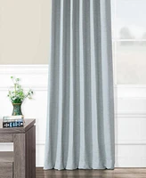 Half Price Drapes Gulf Blue Textured Bellino Room Darkening Curtain