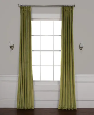 Half Price Drapes Retro Green Heritage Plush Velvet Room Darkening Curtain