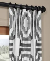 Half Price Drapes Mecca Steel Geometric Printed Cotton Room Darkening Curtain