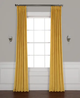 Half Price Drapes Aztec Gold Heritage Plush Velvet Room Darkening Curtain