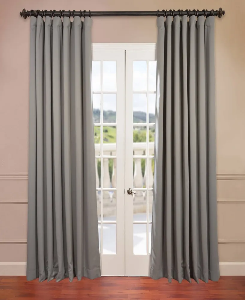 Half Price Drapes Neutral Grey Extra Wide Room Darkening Curtain