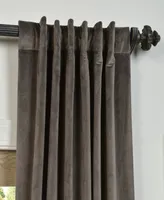 Half Price Drapes Gunmetal Grey Signature Velvet Blackout Curtain