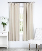 Half Price Drapes Oat Cream Textured Bellino Room Darkening Curtain