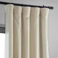 Half Price Drapes Neutral Ground Signature Velvet Blackout Curtain