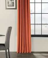 Half Price Drapes Burnt Pumpkin Signature Velvet Blackout Curtain