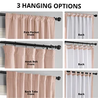 Half Price Drapes Rosey Dawn Signature Velvet Blackout Curtain